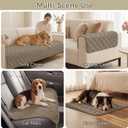 Foxdecor Fuzzy Couch Arm Covers Recliner Arm Cover, Armchair Covers Set of 2, Non-Slip Chair Arm Covers, Arm Rest Cover for Sofa, Armchair Slipcovers Couch Arm Protector (Brown 20x20 inch)