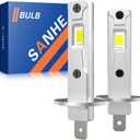 Fog Bulbs,Upgraded 24000LM 600% Super Bright,1:1 Size No Adapter Required H1 Bulb,Plug and Play,6500K Cool White IP67 Waterproof,Pack of 2 (H1)