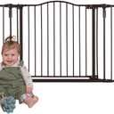 Toddleroo by North States - Deluxe Dcor Universal Fit Safety Gate: Hardware Mounted Extra Wide Metal Baby Gate with Tall Baseboard Mounts, Adjustable Child Gate; 38.3" to 72" Wide; 30" Tall; Black