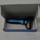 Pet Grooming Combo - Blue Deshedding Brush with Metal Comb for Detangling and Dematting Long, Matted Fur on Cats and Dogs