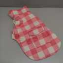 Malier Classic Plaid Fleece Dog Coat - Windproof Warm Jacket with Pocket, Winter Pet Clothes Apparel for Small to Large Dogs (Pink, Medium)