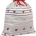 silenwest Large Canvas Gift Bags with Drawstring 24x20 Inches - Premium Reusable Gift Wrap for Anniversary, Wedding, Bridal Shower, Valentines Day (1 Count (Pack of 1), Meige)