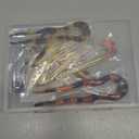 14 PCS U Shaped French Hair Pin Cute Patterns, YINGFENG Metal Hair Pins French Pin Vintage U Shaped Fork Bobby Pins, for Girls Women Bun Accessories