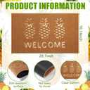 Jenaai Tropical Welcome Doormat, 16x29 Inch Pineapple Front Door Coir Mat