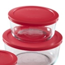 Pyrex Simply Store 4-Piece Round Glass Food Storage Set Made in the USA
