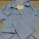 Cicy Bell Womens Going Out Tops Cute Tie Front Tops Bell Long Sleeve Bow Shirts Summer Blouses White Size L