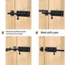 1 Pack 5 Inch Heavy Duty Barrel Lock Bolt Latch for Bathroom Stall & Bifold Doors Suitable for Bathroom compartments, Folding Doors, Garage Sheds, cabinets