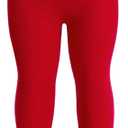 HOOLCHEAN Baby Toddler and Little Girls Cotton Ruffle Leggings, Size 6-12 months, Red