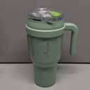 REDUCE 40 oz Stainless Steel Tumbler with Handle - Dual-Wall Vacuum Insulated Travel Mug, Sweat-Proof Lid & Reusable Straw - Keeps Drinks Cold for 24 Hrs, Fits Cupholders, Dishwasher Safe - Matcha