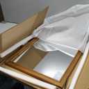 HOMECOOKIN Wood Bathroom Mirrors for Wall Mounted, 16" x 20" Rustic Wood Frame Wall Mirrors Decorative for Living Room or Bedroom Vanity Mirror (DH) B