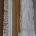 Room Divider Curtains with Ceiling Curtain Track Set, Blackout Privacy Curtains Flexible Track Wall Mounted for Dividing Living Room, Bedroom, 1 Panel White Drape and White Rail, W216 x L108 in