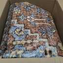 8x10 Area Rugs for Living Room, Machine Washable Low Pile Rug, Non Slip Backing Boho Rugs for Bedroom, Printed Soft Vintage Carpet Sienna Brown 8 x 10