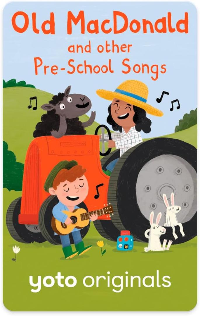 Yoto Old Macdonald & Other Pre-School Songs Kids Musical Card for Use with Player & Mini All-in-1 Audio Device, Screen-Free Listening with Fun Singalong Music for Playtime & Travel, Ages 1+
