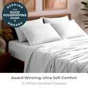 Mellanni Full Sheet Set - 6-Piece Iconic Collection Bedding, (Including 4 Pillowcases), 21-Inch Extra Deep Pocket, Easy Care, Ultra Soft, Cooling Sheets, Brushed Microfiber - Ivory