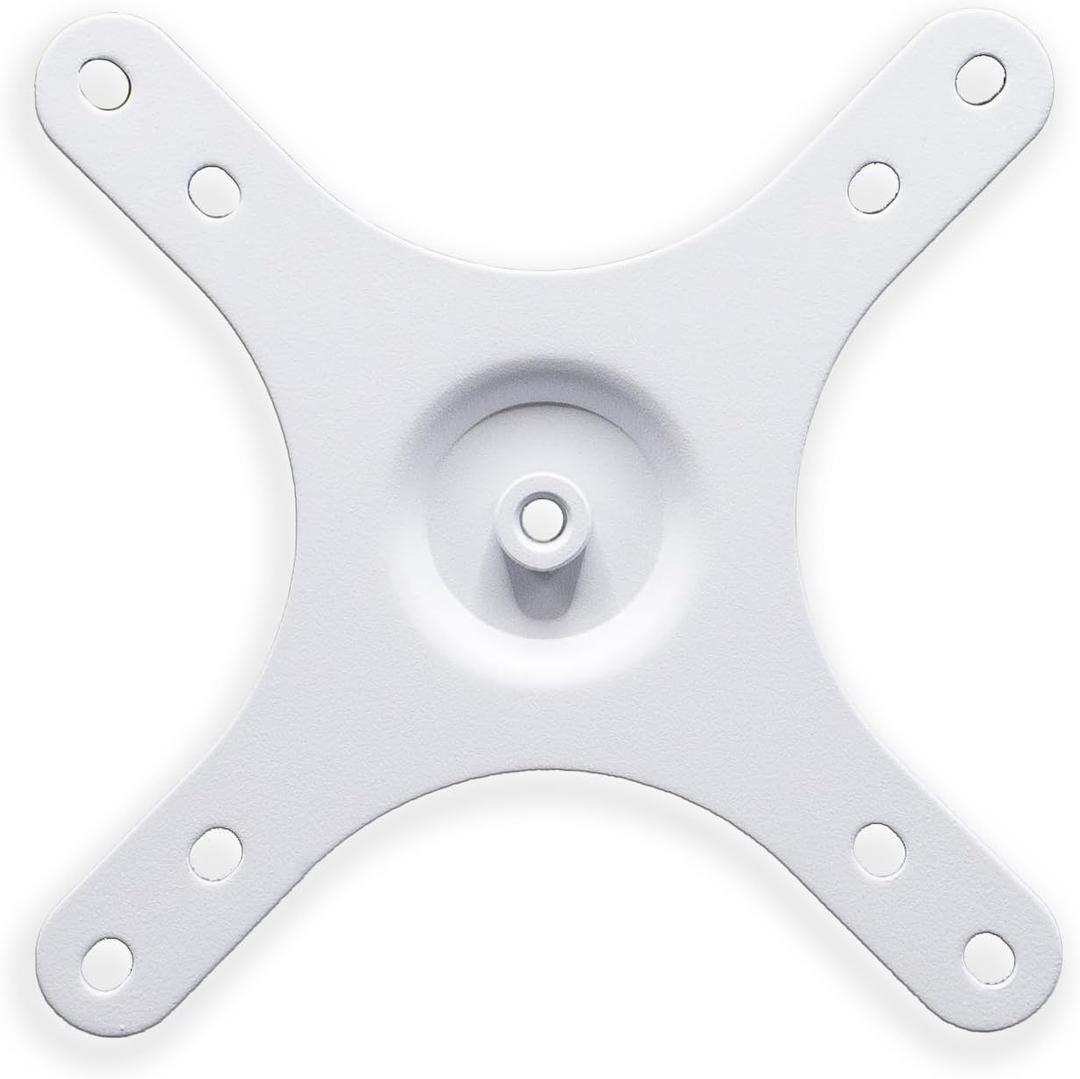 Kado Portable Monitor Mounting Adapter Bracket Plate White, 1/4" Screw Hole to 100x100mm 75x75mm, M4 Screw Set Wall Mount Arm Mount Universal, Tripod Camera Stand for Desktop Monitor Portrait Mode