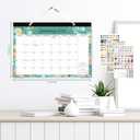 2 x 2026 Desk Calendar, Monthly Calendar, 18 Months (Jan 2026 - Jun 2027), Large Desktop Calendar 17" x 12" for Home, Office or School, Watercolor Floral