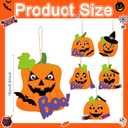 Yexiya 36 Pieces Halloween Fall Craft Kits DIY Pumpkins Hanging Ornaments Make Your Own Pumpkin Sticker Craft Cuttings for Halloween Party Favors Decoration School Classroom Activities