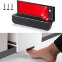 BaiNong 2 Pack Universal Model Touchless Foot Pulls for Cabinet Trash Can Silvery 4'' Touchless Hands Free Trash Opener Kitchen Cabinet Door Bins (2, FH02-Silvery)