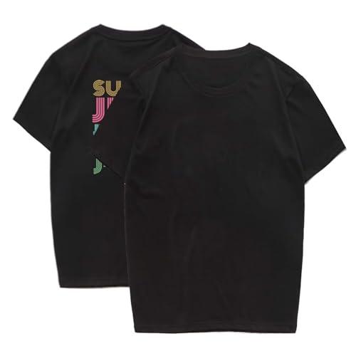 Dolpind Korean Tshirt Shirt Graphic T-Shirt Casual Short Sleeve Tops Merchandise Merch for Women Large