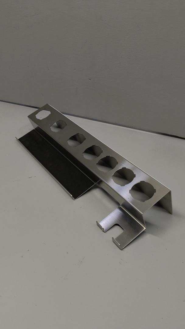 Wall Mount Steel Holder, 15.5" x 4.5", Steel Finish