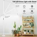 STERREN Grow Lights Stand for Indoor Plants, Full Spectrum Plant Floor Lamp for Indoor Growing, 22W LED Plant Light with 4/8/12H Timer, 47 Modern White Standing Grow Light for All Stages,1437lm