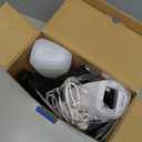 Window Vacuum Squeegee Cordless, Handheld Window Vac with Multi-Purpose Spray Bottle & Microfiber Cloth, Electric Cleaning Tool for Windows, Mirror, Countertop (White Black)