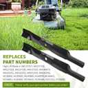 Replacement AM137327 High Lift Blades, Compatible with 42" Cut John Dee re D105 D125 D130 LT150 LA135 Z225 Lawn Mowers, Replaces for AM141032 AM141034 AM141034 M154061 M154062, 2 PACK