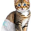 Disposable Cat Diapers, 40 Count Perfect for Both Male and Female Cats, for Elderly, (XS) Incontinent, or Post-Surgery Cats and Dog Leak-Proof, Super Absorbent & Hypoallergenic Pet Diapers