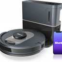 Shark UR2500SR AI Ultra Robot Vacuum, with Ultra Clean, Home Mapping, 30-Day Capacity Bagless Self Empty Base, Perfect for Pet Hair, WiFi, Compatible with Alexa, Black/Silver 