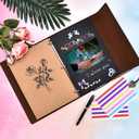 ZEEYUAN Journal Scrap Book Photo Album Vintage Travelling Journal Scrapbook Album, Love Memory Photo Book Couples Scrapbook for Anniversary Mothers Day Scrap Books Gifts for Mom Grandma