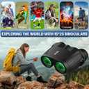 15x25 HD Binoculars for Adults Kids: Wozel Durable & Clear Binoculars Easy Focus
