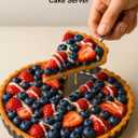 9 Inch Quiche Tart Pans with Pie Cake Server. Removable Bottom, Non-Stick Coating, Rugged Carbon Steel for Tart Quiche Baking. Gift for Women Wife Christmas Thanksgiving Party Festival Family (9IN*1.2IN)