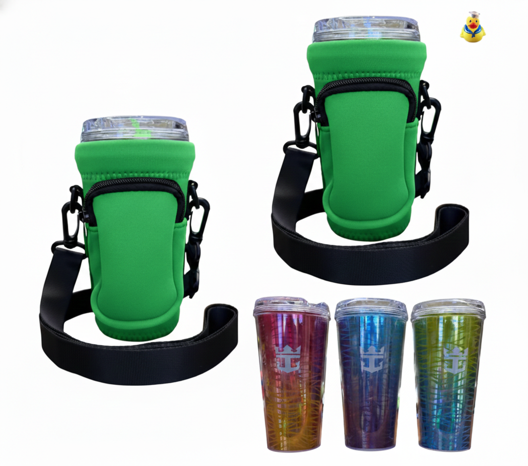 Kaizen Kreations Cruise Ship Essentials Cup Sling Cruise Essentials 2024. Caribbean Cruise Must Haves. Cruise Ship Essentials 2024, Caribbean Royal, Caribbean cruise essentials 2024 (2-Pack) (Blue)