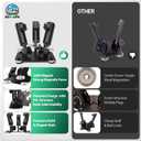 Magnetic Flag Pole Holder for 5th Wheel RV Hitch Flag Pole Holder for Fifth Wheel Hitch - 90 Adjustable Angle - No Drilling Required Suitable for Campers, Trailers,RV (Triple)