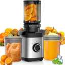 Juicer Machines, 100 Watts Cold Press Juicer with Wide Chute, Slow Masticating Juicers, High Juice Yield fit Whole Fruits & Vegetables, Easy to Clean