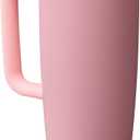 Owala FreeSip Tumbler Insulated Stainless Steel Water Bottle with Built-in Straw and Side Handle, For Travel, Work, School, and Sports, 40oz, BPA Free, Leak Proof, Angel Food Cake