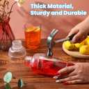 12 Pcs Plastic Cocktail Shaker Drink Mixer with Scales and Strainer Top Clear Shaker Cup with Measurement Plastic Bar Mixing Tool for Tea Coffee Bubble Tea Milk(350 Cc/ 12 oz)