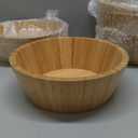 Elama 4 Piece Bamboo Wood 8 Inch Serving Bowl Set, Natural Wood, DInnerware, DIning Bowls, Salad Bowls, Bowl Sets (8 Inch) (Light Brown)