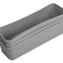 3-Pack Storage Sort Bin, Grey 14.5x4 inch