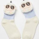 Women Heated Sock, Women Foot Warmer Electric Heated Socks 3 Heating Level Rapid Temperature Rise Cute Winter Fuzzy Warm Sock, 3D Heat Around Foot, size M