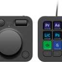 Logitech MX Creative Console, 9 Customizable LCD Keys, Stream Deck Accessories, Control Dial for Graphic Design, Adobe, Zoom, Spotify - Graphite, 3-Month Adobe Creative Cloud Membership