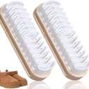 Suede Eraser Brush, Rubber Shoe Cleaner Brush for Shoes, Bags, Jacket, Purse, Sofa with Wooden Handle, Stain Eraser(2 Pcs)