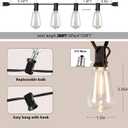 300FT Edison String Lights Outdoor Waterproof with 150+6 Extral LED Shatterproof ST38 Edison Bulbs 2200K for Outside Patio Pergola Backyard Bistro Lights, 3 x 100FT Connectable