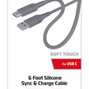 6 Foot Silicone Rubber Sync & Charge Cable