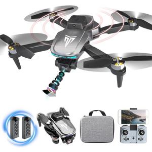 Drone, Drones with camera for adults 4k, Drones for kids 8-12, Brushless Motor, FPV Foldable Drone, Carrying Case, 40 mins Battery Life, Christmas gifts, 360 Flip, APP Control
