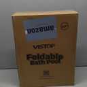 VISTOP Extra Large Foldable Dog Pool XXL, Hard Plastic Shell Portable Swimming Pool for Dogs Cats and Kids Pet Puppy Bathing Tub Collapsible Kiddie Pool (67inch.D x 11.8inch.H, Blue)