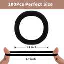 100Pcs Soft Cotton Seamless Hair Bands, Large Ponytail Holders for Thick or Thin Hair, No Crease Nylon Elastics, Damage-Free Hair Accessories for Women, Men, Girls