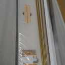 Forbena 24 Inch Bathroom Floating Shelves for Wall Set of 3, Gold Bathroom Shelves Over Toilet Wall Mounted with Rail, Decorative Hanging Shelf for Bedroom Office Living Room Decor (White and Gold)