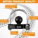 Funmit Trailer Lock Universal Hitch Lock with Combination Lock, fit 1-7/8", 2", 2-5/16" Coupler, Camper Accessories for Travel Trailers Boats Trucks Rvs Black