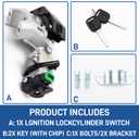 Ignition Switch Lock Cylinder with Chip(2 Keys) Compatible with 2003-2005 Honda Civic 1.3L & 2001-2005 Honda Civic 1.7L, Ignition Assembly